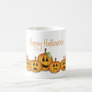 Halloween Whimsical Cute Pumpkin Jack O'Lanterns Kaffemugg