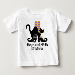 Halloween Whimsical Söta Svarta Katt Häxskor T Shirt