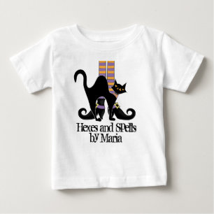 Halloween Whimsical Söta Svarta Katt Häxskor T Shirt