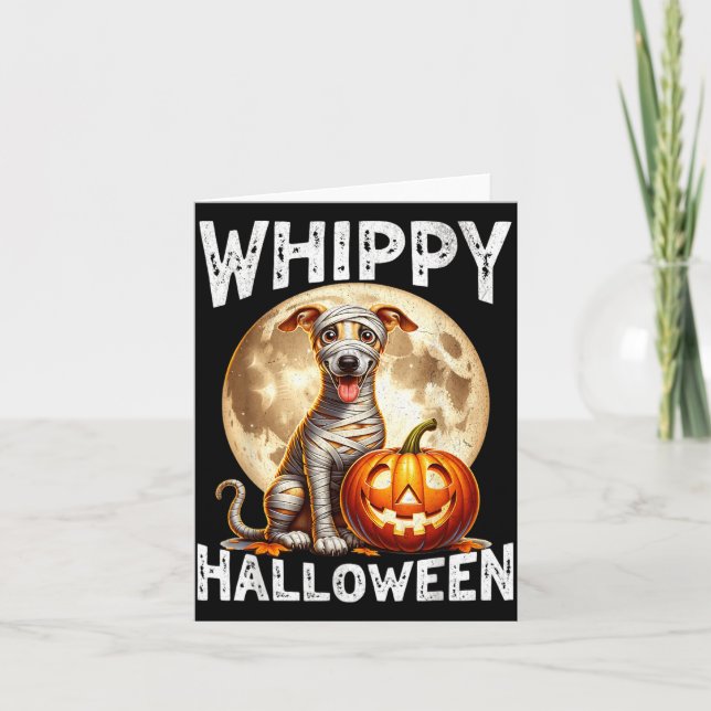 Halloween Whippet Hund Kort (Framsida)