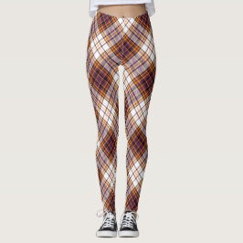 Halloween White, Lila & Orange Play Mönster Leggings