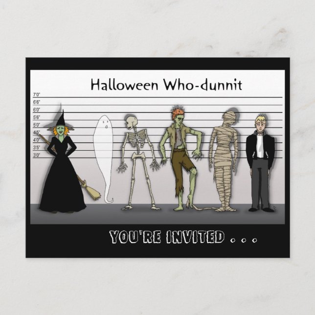 Halloween WHO-Dunit Inbjudan (Framsida)