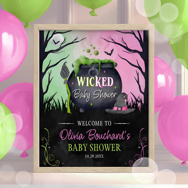 Halloween Wicked Baby Shower Välkommen Bord-skylt Poster (Skapare uppladdad)