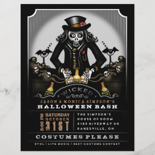 Halloween Wicked Party Bash 8,5 x 11 Flyer