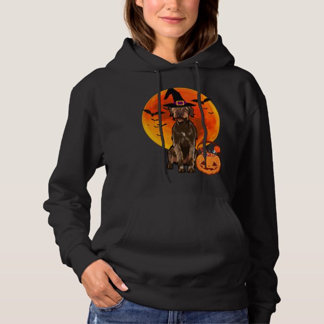 Halloween Wirehaired Pointing Griffon Jack O Lante T Shirt (Framsida)