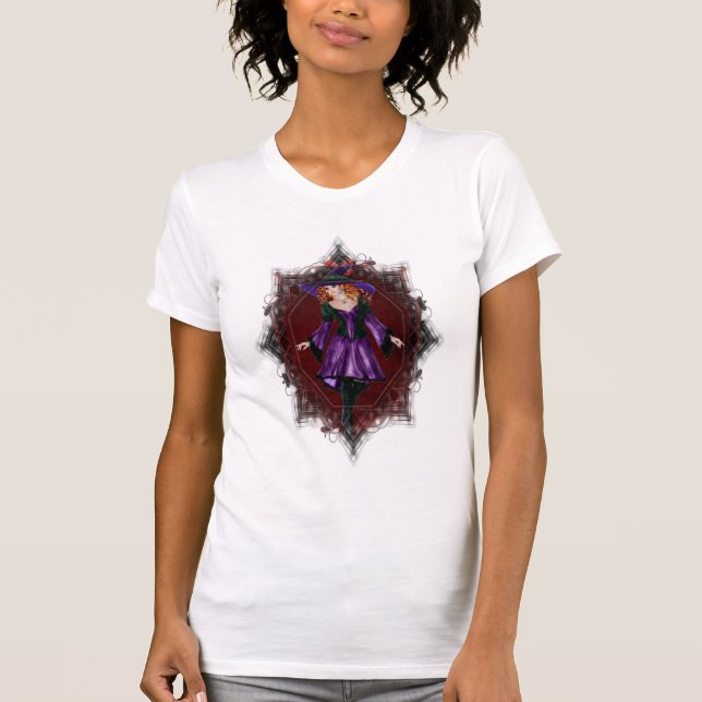 Halloween Witch 2 Fantasy Magic T-Shirt (Framsida)