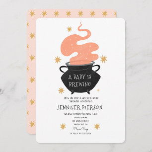 Halloween Witch A Baby brinner i babyskor Inbjudningar