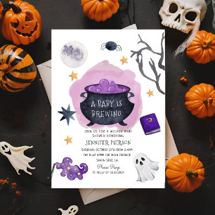 Halloween Witch A Baby brinner i babyskor Inbjudningar