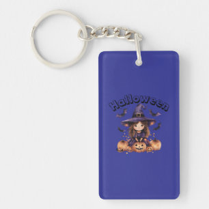 Halloween Witch Acrylic Keychain