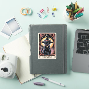 Halloween Witch Aesthetic Cat Lovers Gothic Tarot Klistermärken