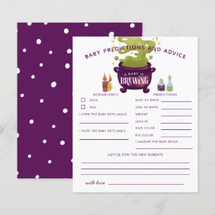 Halloween Witch Baby Predications & Advice Card