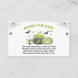 Halloween Witch Baby Shower Bokar för Baby Tilläggskort