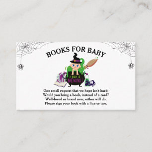 Halloween Witch Baby Shower Bokar för Baby Tilläggskort