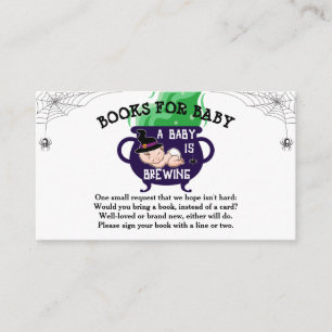 Halloween Witch Baby Shower Bokar för Baby Tilläggskort