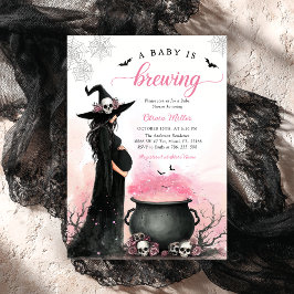 Halloween Witch Baby Shower-inbjudan Inbjudningar