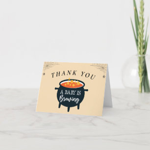 Halloween Witch Baby Shower Tack Kort