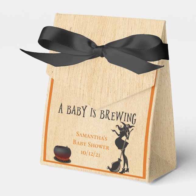 Halloween Witch Baby Shower Tack Presentaskar (Framsidan Sidan)