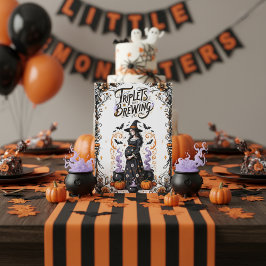 Halloween Witch Baby Shower - trippor brinner Inbjudningar