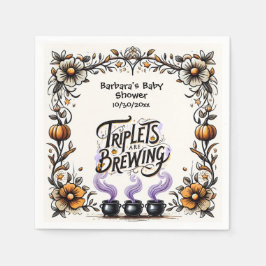 Halloween Witch Baby Shower - trippor brinner Pappersservett