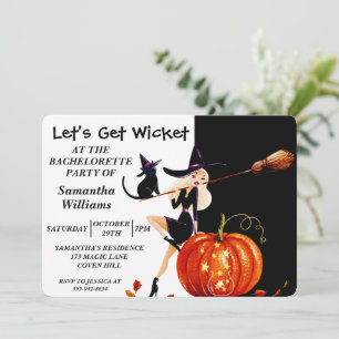 Halloween Witch Bachelorette Party-inbjudan Inbjudningar