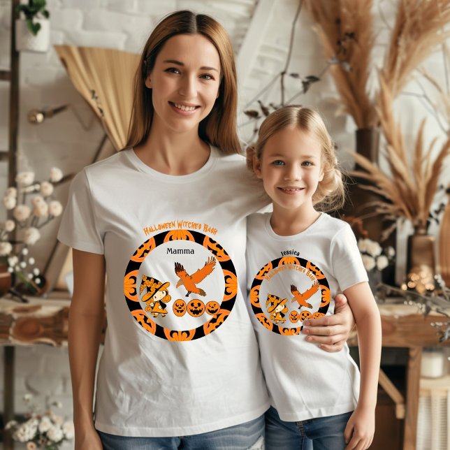 Halloween Witch Bash Jack o lantern Birthday Girl T Shirt (Halloween Witch Bash Jack O Lantern Birthday Girl T-Shirt)