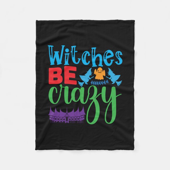 Halloween Witch Be Crazy Fleecefilt (Framsidan)