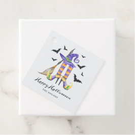 Halloween Witch Ben och Hat Gåvor Etiketter