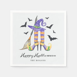 Halloween Witch Ben och Hat Pappersservett