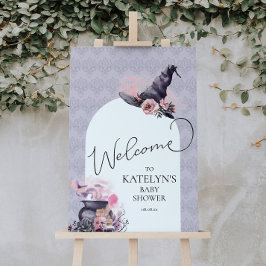 Halloween Witch Birthday eller Baby Shower Välkomm Poster