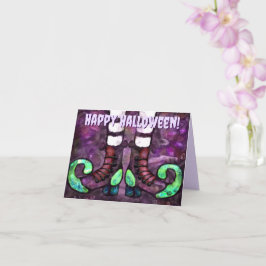Halloween Witch Boots Personlig Greeting Card Kort