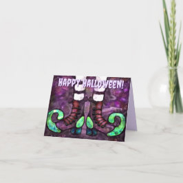 Halloween Witch Boots Personlig Greeting Card Kort