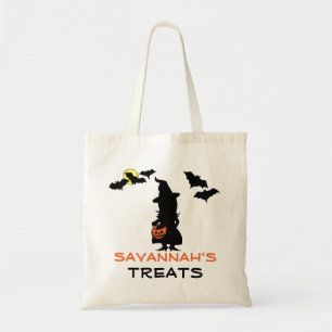 Halloween Witch Bus eller godis Bag Tygkasse