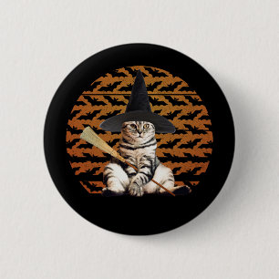Halloween Witch Cat Knapp