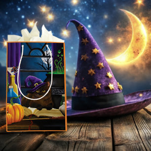 Halloween Witch Cat Lila Magic