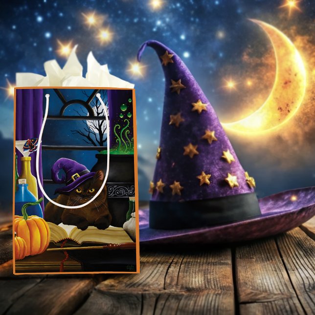 Halloween Witch Cat Lila Magic (Skapare uppladdad)