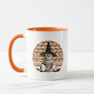 Halloween Witch Cat Mugg