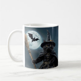 Halloween Witch Cat Mugg