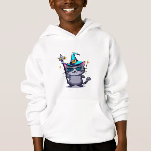 Halloween Witch Cats Holding Magic Trollspö Stars T Shirt