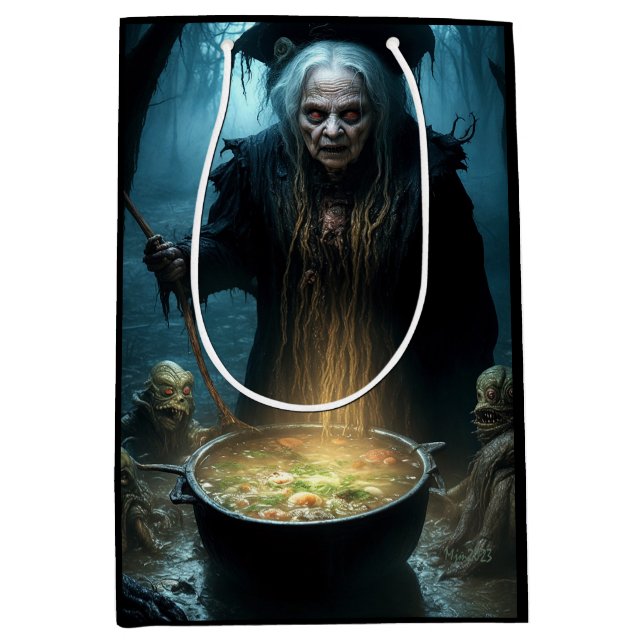 Halloween Witch Cauldron med Soppa (Framsidan)