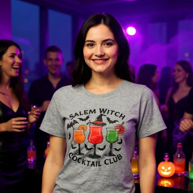 Halloween Witch Cocktail Klubb Drinks T Shirt (Skapare uppladdad)
