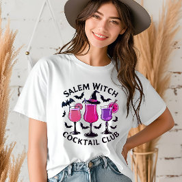 Halloween Witch Cocktail Klubb Drinks T Shirt