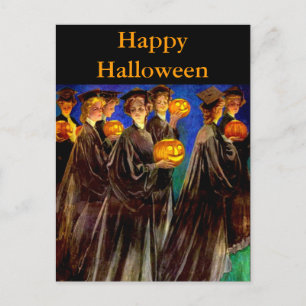 Halloween Witch College Studenter Vykort
