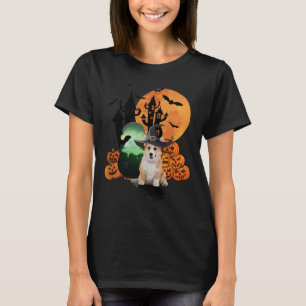 Halloween Witch Corgi Hund T Shirt