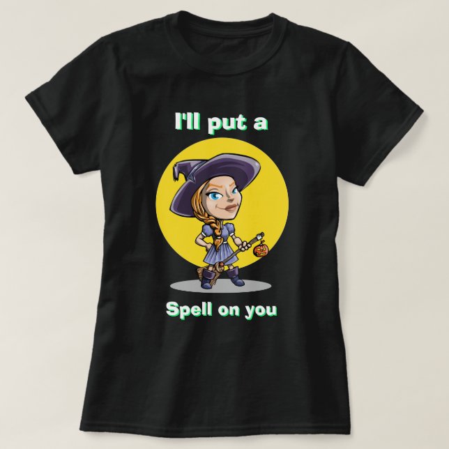 Halloween Witch Costume... Jag ska sätta på dig en T Shirt (Design framsida)