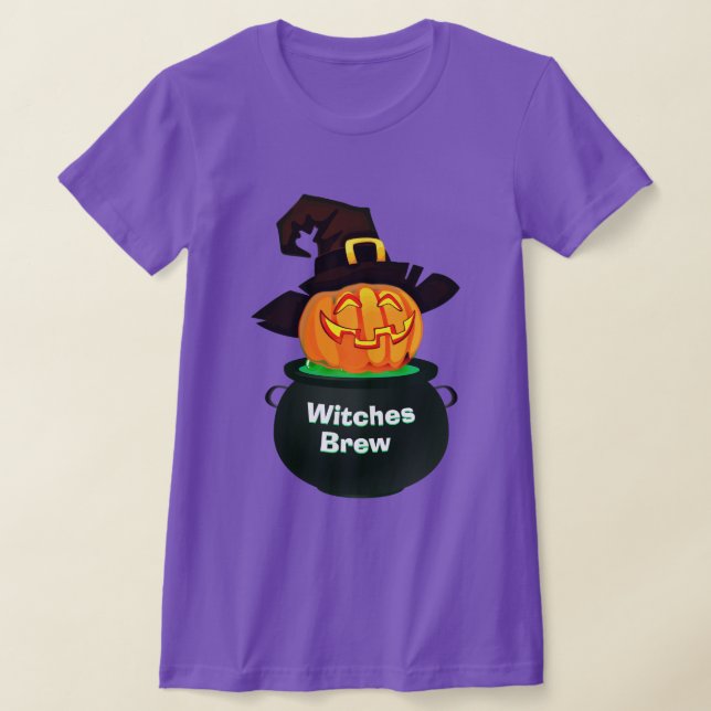 Halloween Witch Costume Roligt Novelty WITCHES BRE T Shirt (Laydown)