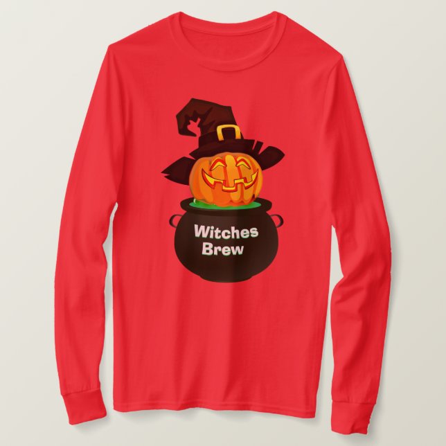 Halloween Witch Costume Roligt Novelty WITCHES BRE T Shirt (Design framsida)
