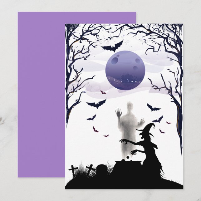 Halloween Witch Craiting Potion Kort (Fram/baksida)