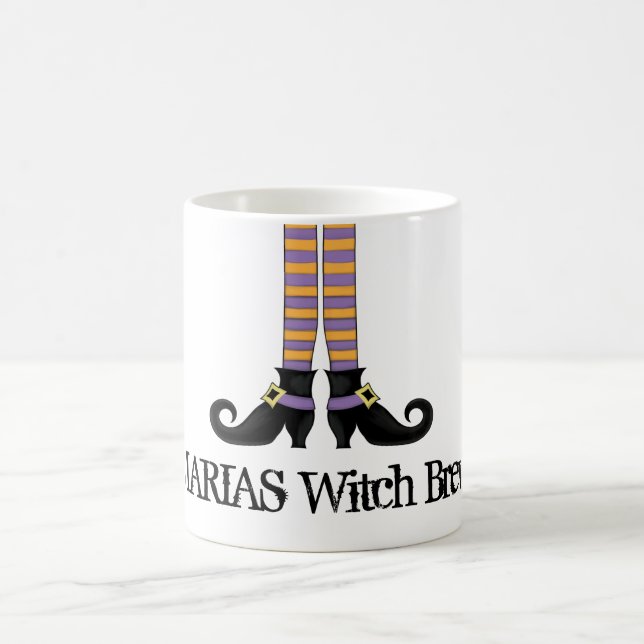 Halloween Witch Cute Simple Whimsical Shoes Kaffemugg (Center)