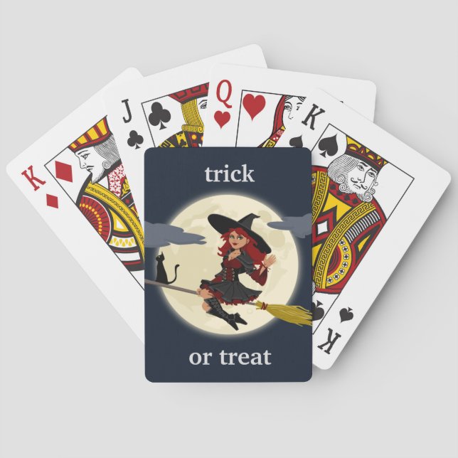 Halloween Witch Design Casinokort (Baksidan)