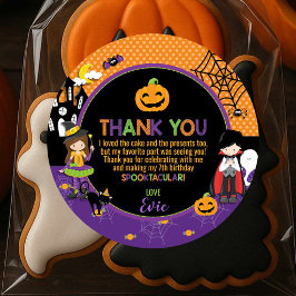 Halloween Witch Dracula Pumpkin Tack Favor Runt Klistermärke
